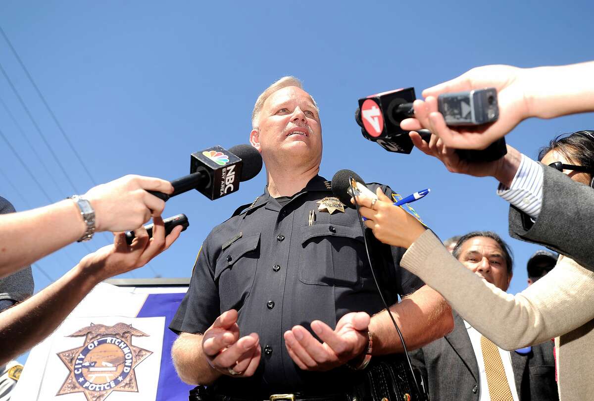 Richmond Police Chief Chris Magnus discusses a string of recent homicides during a press conference on Thursday, July 21, 2011, in Richmond, Calif.