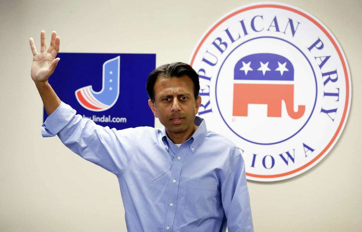 Republican presidential candidate, Louisiana Gov. Bobby Jindal speaks during a meet and greet at the Wapello GOP headquarters, Monday, Aug. 24, 2015, in Ottumwa, Iowa. (AP Photo/Charlie Neibergall)