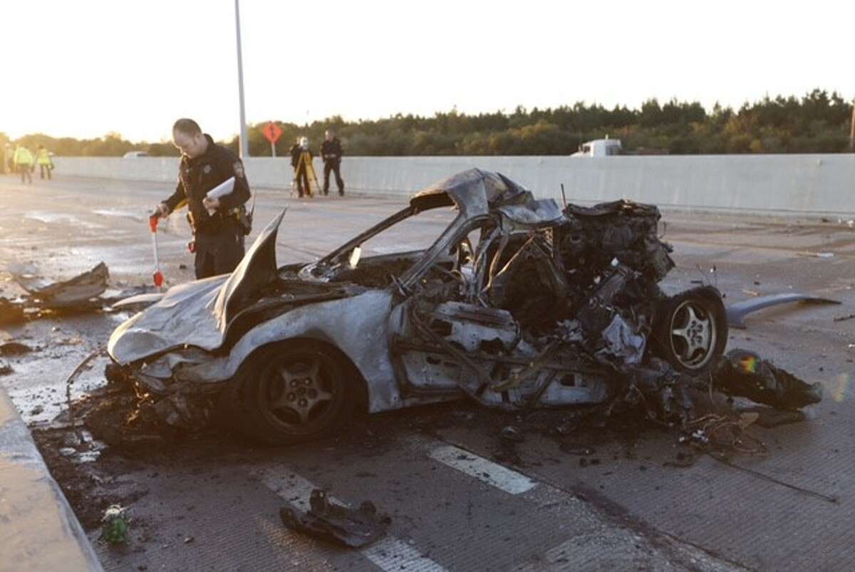 Portions of U.S. 290 were shutdown Thursday, Nov. 19, 2015 after a deadly after a two-vehicle wreck happened on the outbound Northwest Freeway near Mason. Deputies said a car burst into flames after colliding with the 18-wheeler.