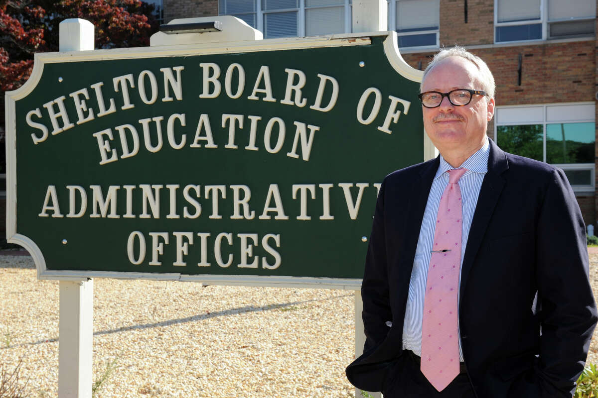 Shelton's new superintendent, Christopher Clouet, who will take over at the first of the year, in Shelton, Conn. Oct. 8th, 2015.