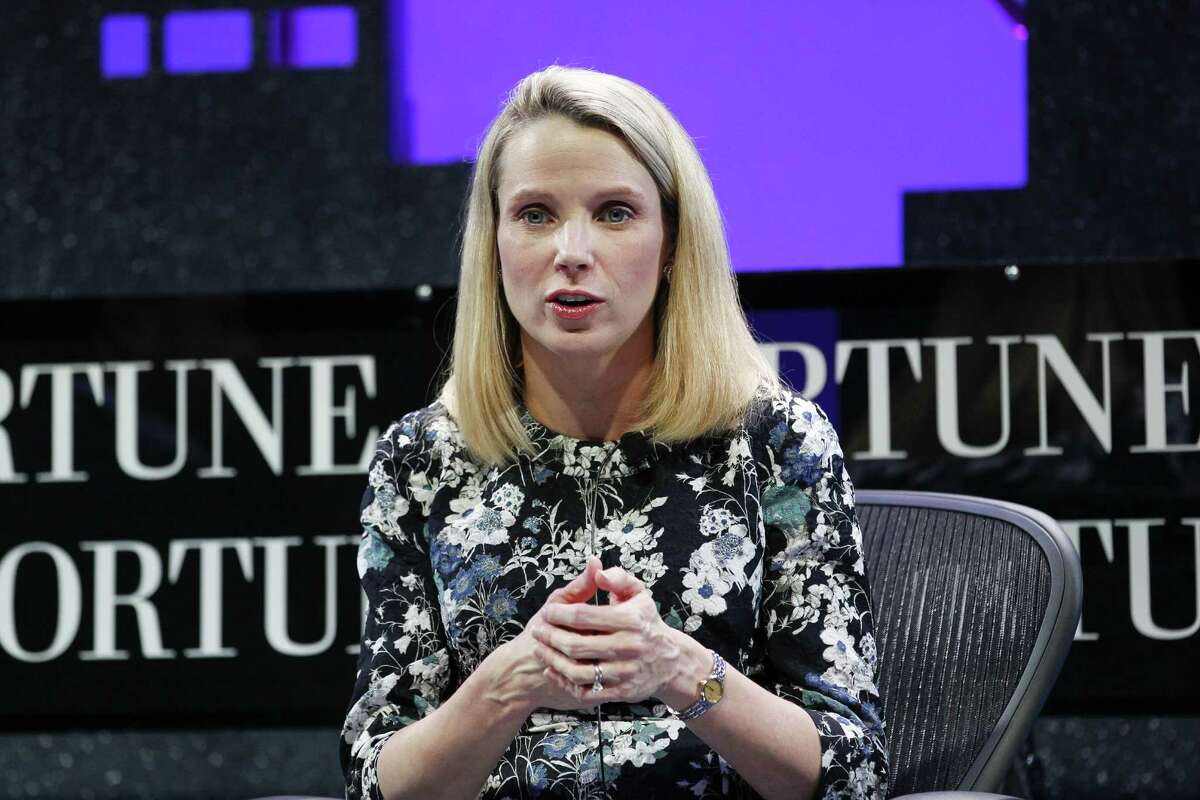 Marissa Mayer speaks during the Fortune Global Forum in San Francisco earlier this month.