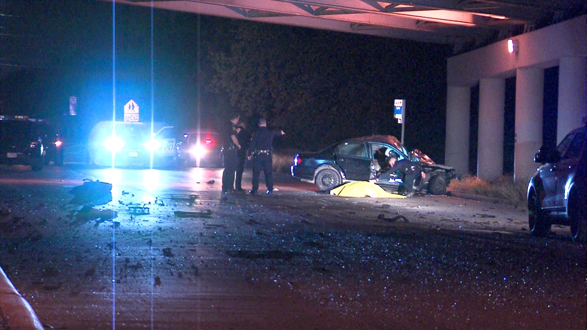 Man killed after car slams into concrete pillars on East Side