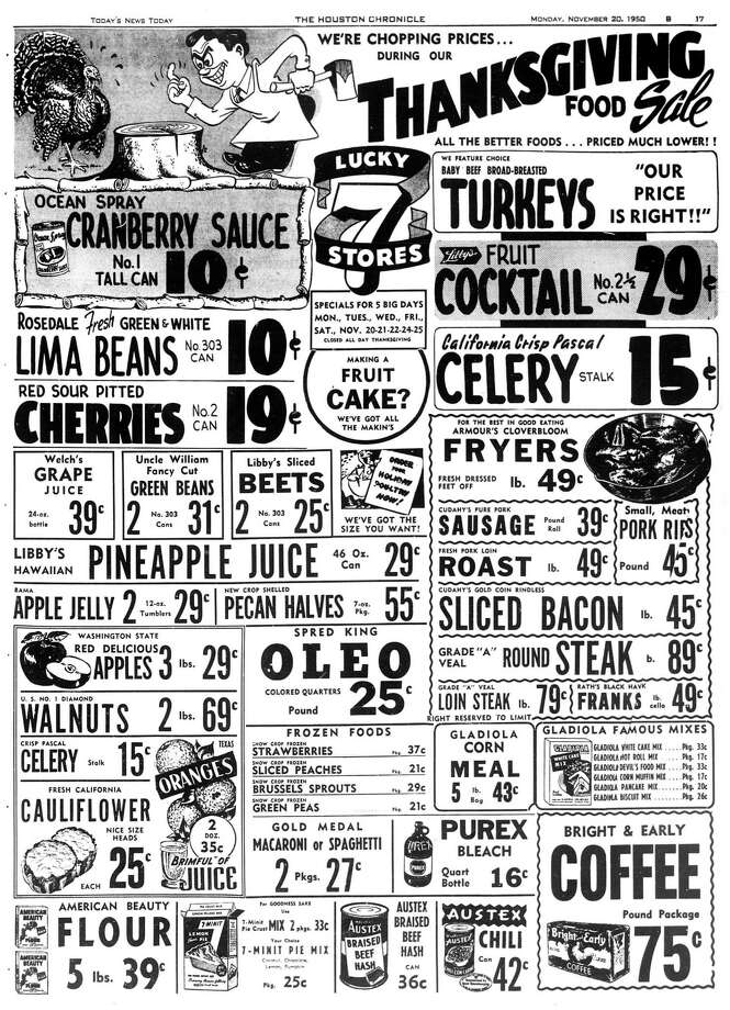 Thanksgiving grocery ads from Houston's past - Houston Chronicle