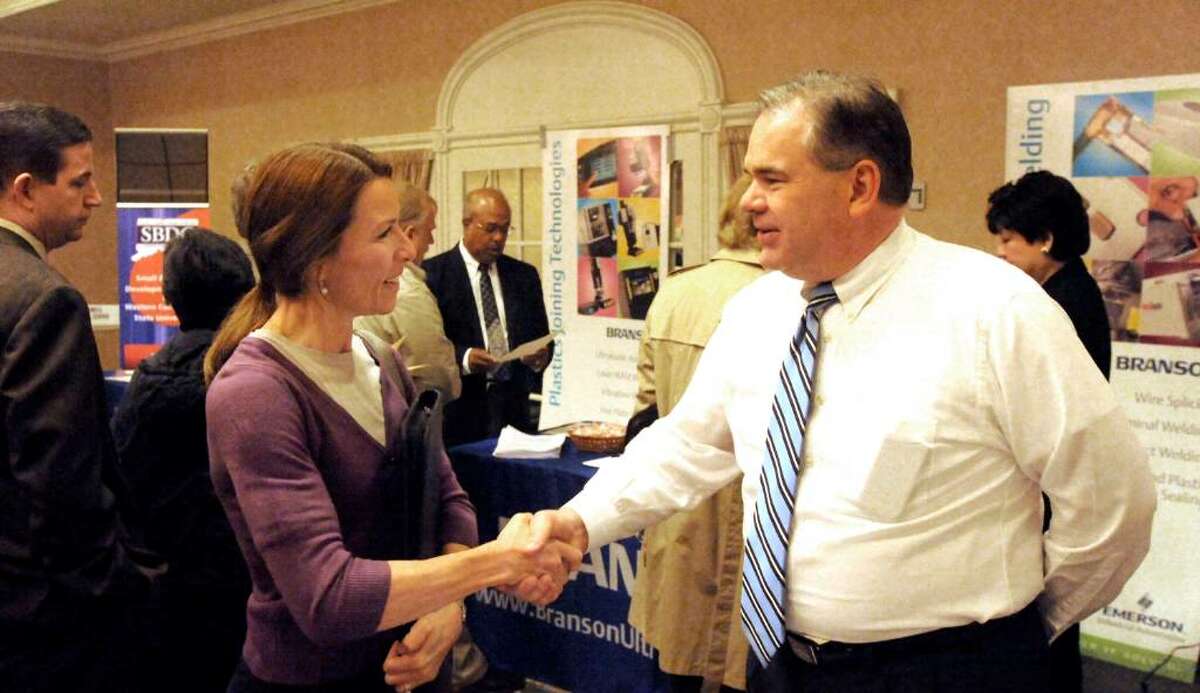 People Line Up For Jobs At Danbury Employment Fair