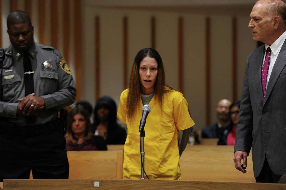 Jennifer Valiante appears at a presentment at the Fairfield County Courthouse, in Bridgeport, Conn. Nov. 24, 2015. Valiante has been charged with conspiracy to commit murder in connection with the deaths of Jeanette and Jeffrey Navin. Their son, Kyle Navin, is charged with their murders.