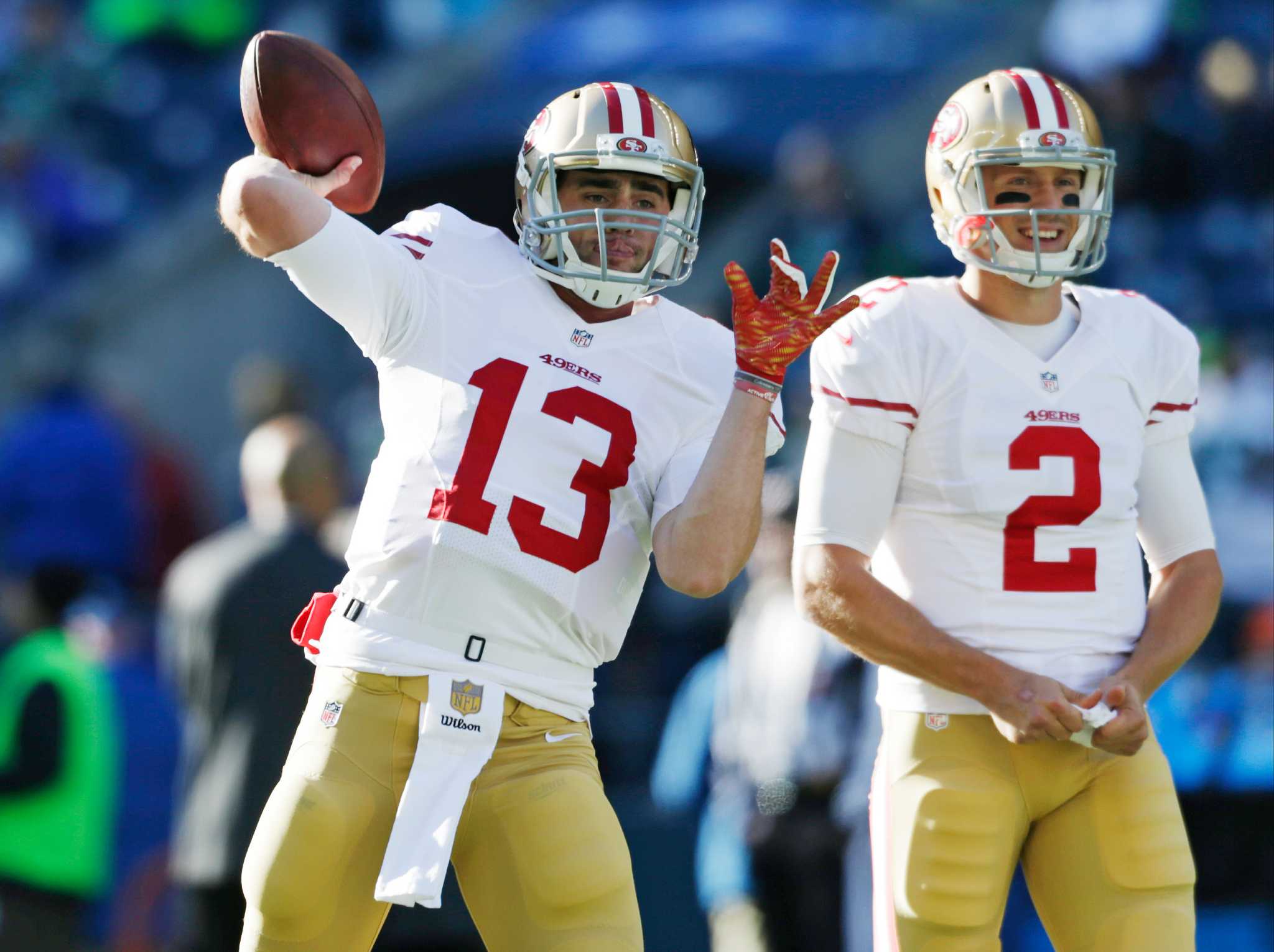 49ers QB Dylan Thompson climbs from scout team to second-string