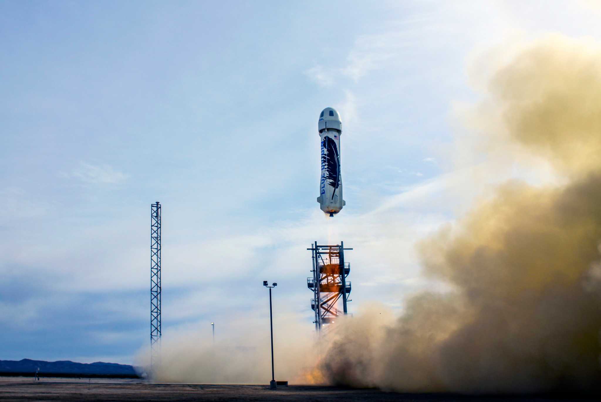 Blue Origin rocket launches — and lands