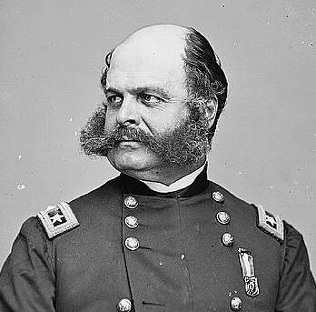 If he were alive today, Maj. Gen. Ambrose Burnside would be a poor candidate for an N95 mask.