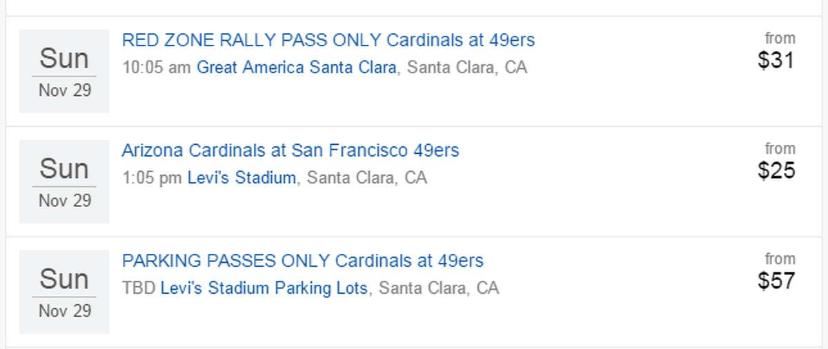 49ers tickets selling for less than parking passes