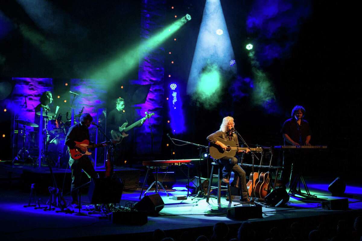 Arlo Guthrie performs during the Arlo Guthrie: Alice's Restaurant 50th Anniversary Tour at the Ferst Center For The Arts on Saturday, Jan. 31, 2015, in Atlanta. (Photo by Katie Darby/Invision/AP) ORG XMIT: INVW