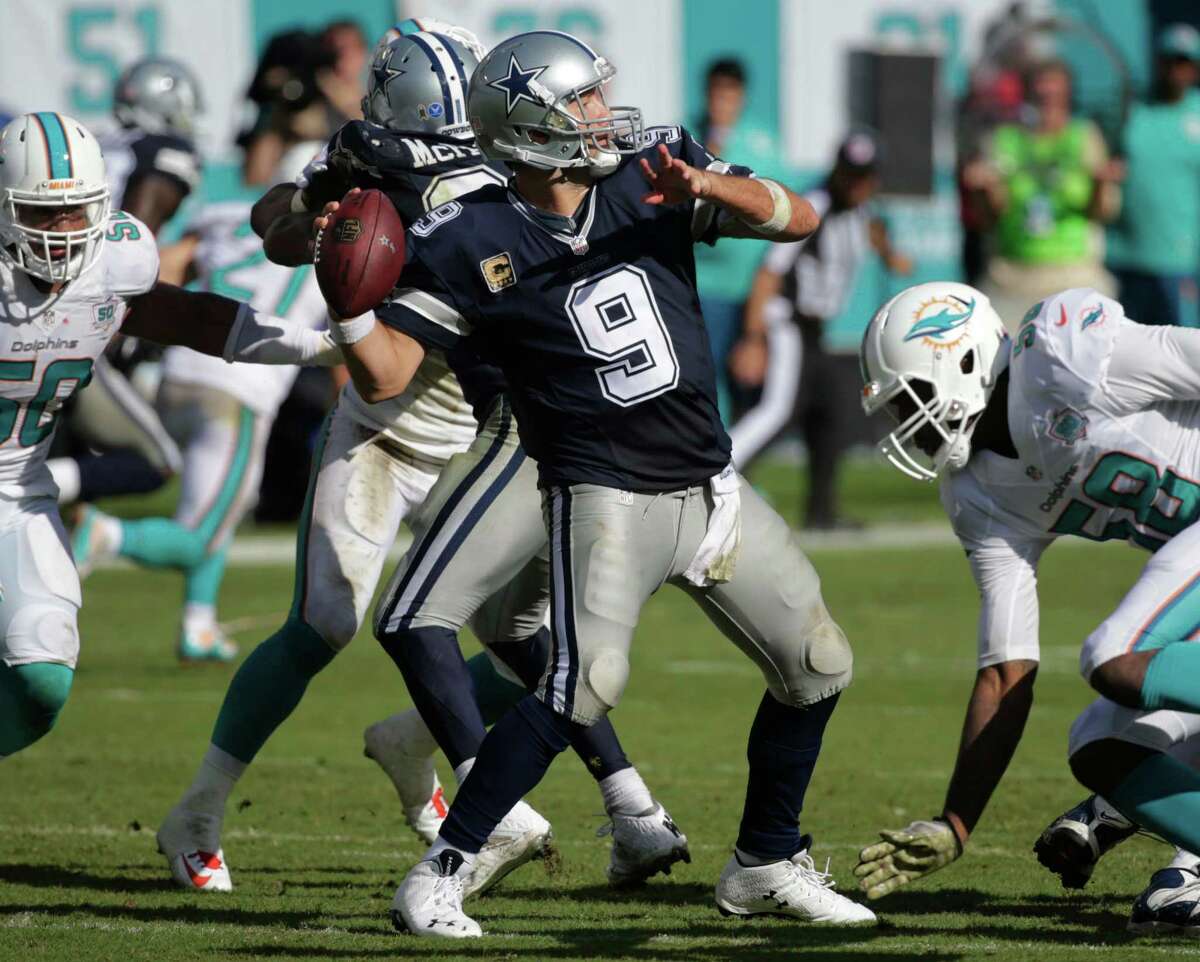 Dallas Cowboys quarterback Tony Romo throws during the first half against the Miami Dolphins. Sunday marks the first weekend of NFL action, kicking off an annual ritual for state lobbyists: gifting tens of thousands of dollars in tickets to lawmakers for Cowboys and Texans games.