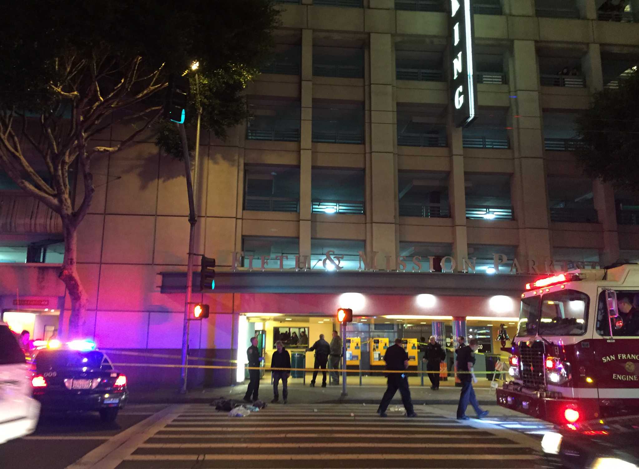 S.F.’s 5th and Mission garage reopened after shooting, search
