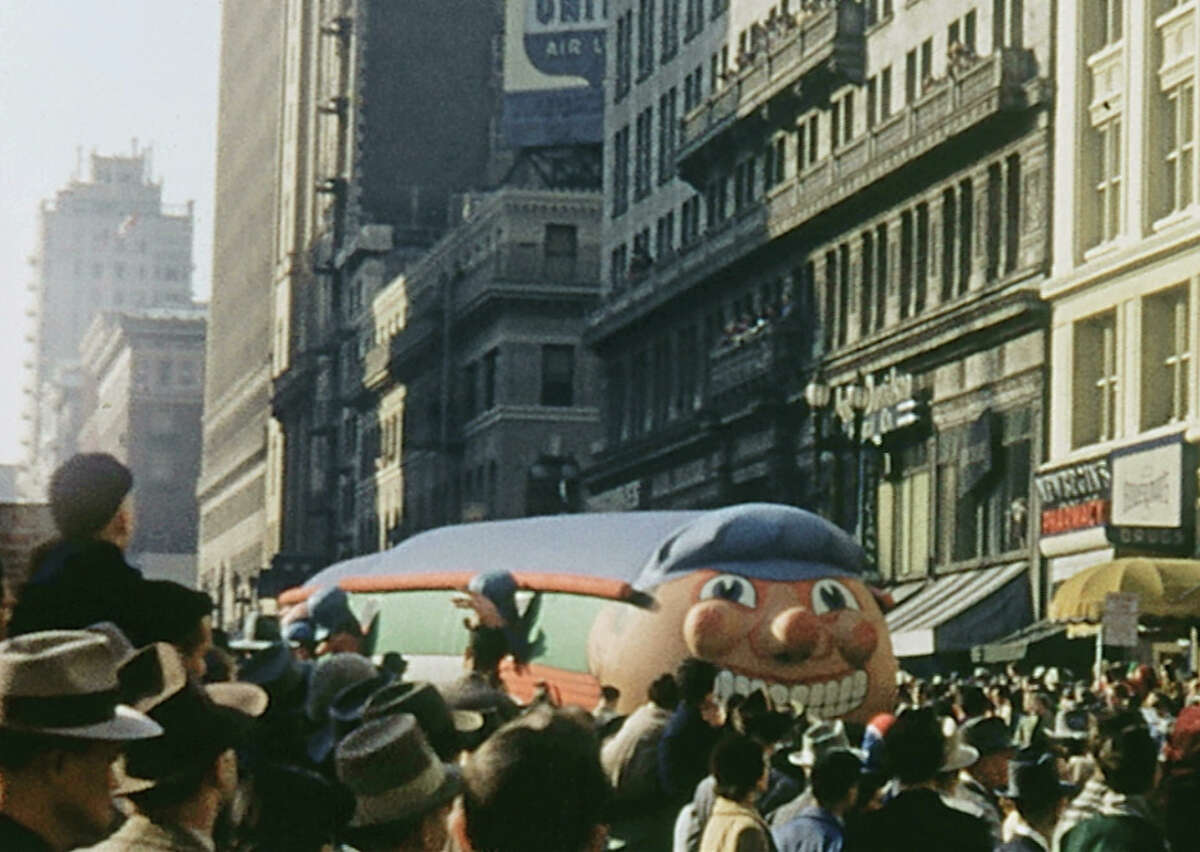 150,000 people attended the San Francisco's holiday balloon parade on Thanksgiving Day, Nov. 27, 1952.