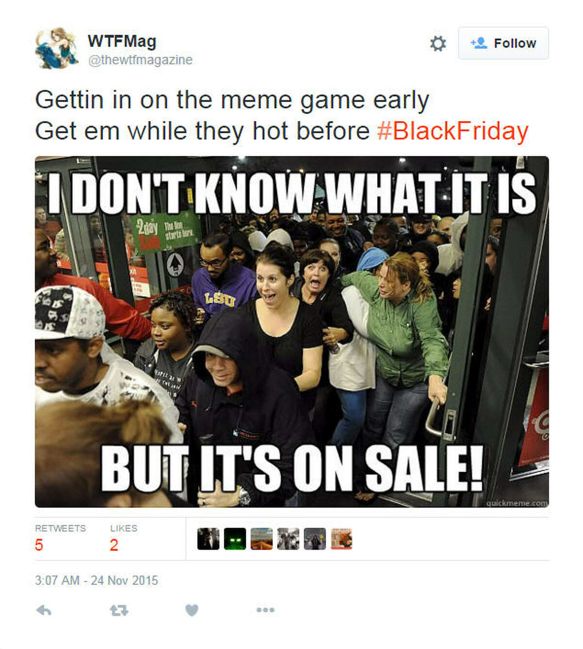 Black Friday memes and funny images of 2015