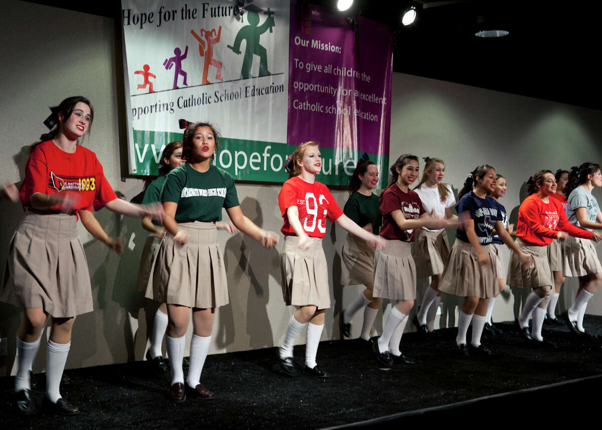 Students from Antonian High School perform at the Hope for the Future Khaki & Plaid Gala in support of Catholic education at The Vistas at Valero.