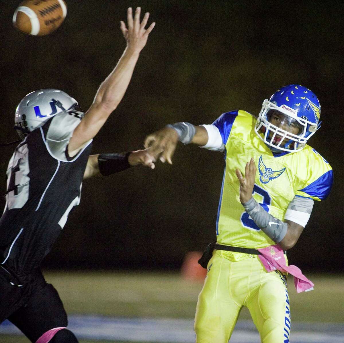 Harding quarterback Taisun Phommachanh has passed for 2,277 yards and 30 touchdowns with only three interceptions.