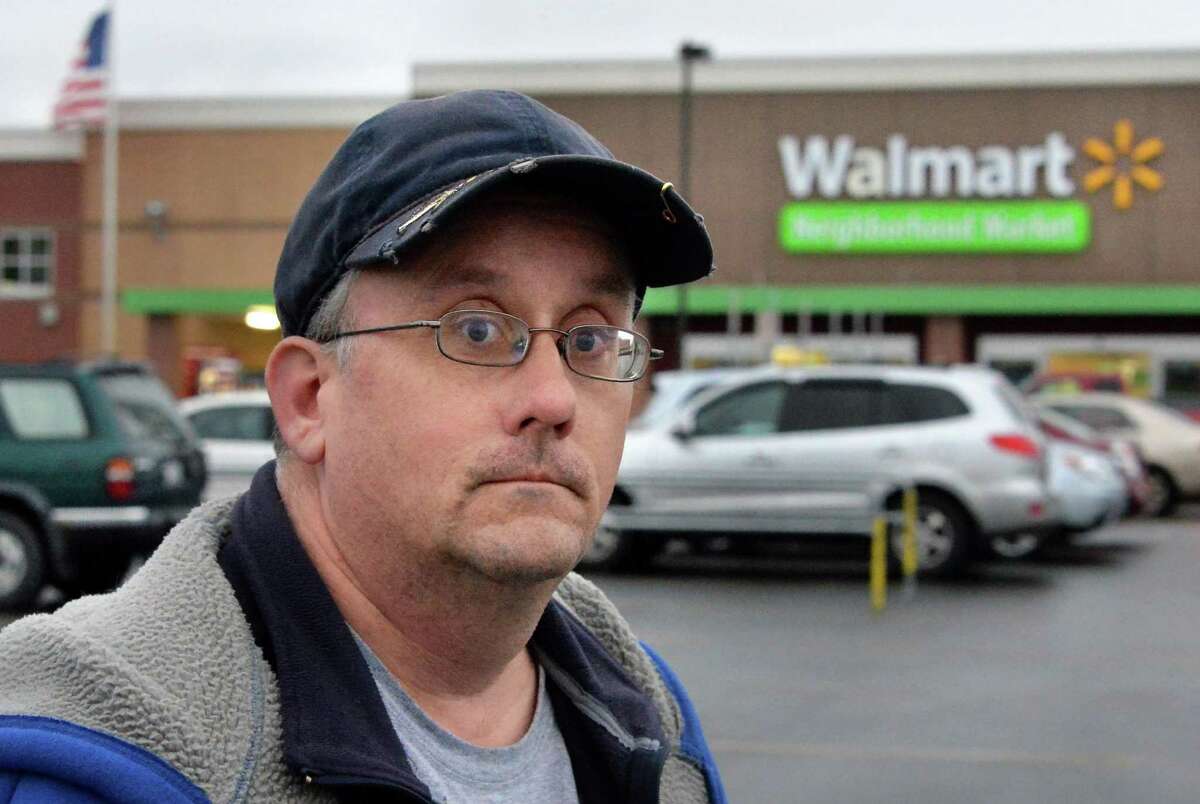 Michael Walsh of Schenectady outside the Niskayuna Walmart Tuesday Dec. 1, 2015 in Niskayuna, NY. (John Carl D'Annibale / Times Union)