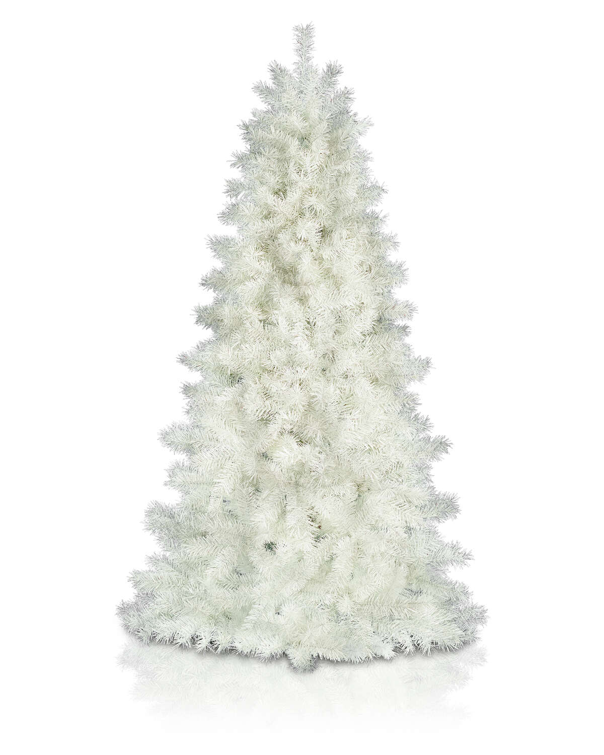For a snowed-in look, white Christmas trees are a top trend