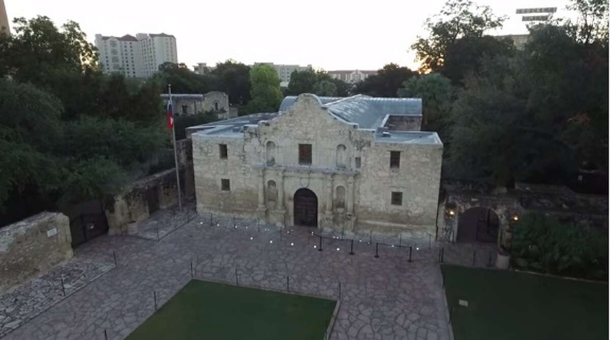 Texas General Land Office drone video shows off huge Alamo Plaza