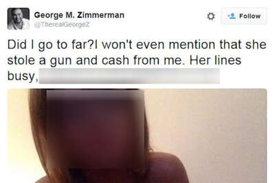 400px x 267px - Nude revenge porn post gets George Zimmerman booted off Twitter