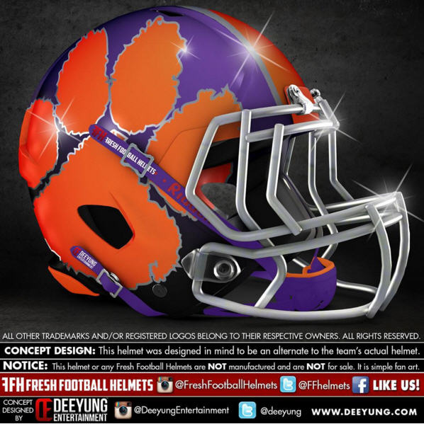 Artist creates concept helmets for NCAA football teams