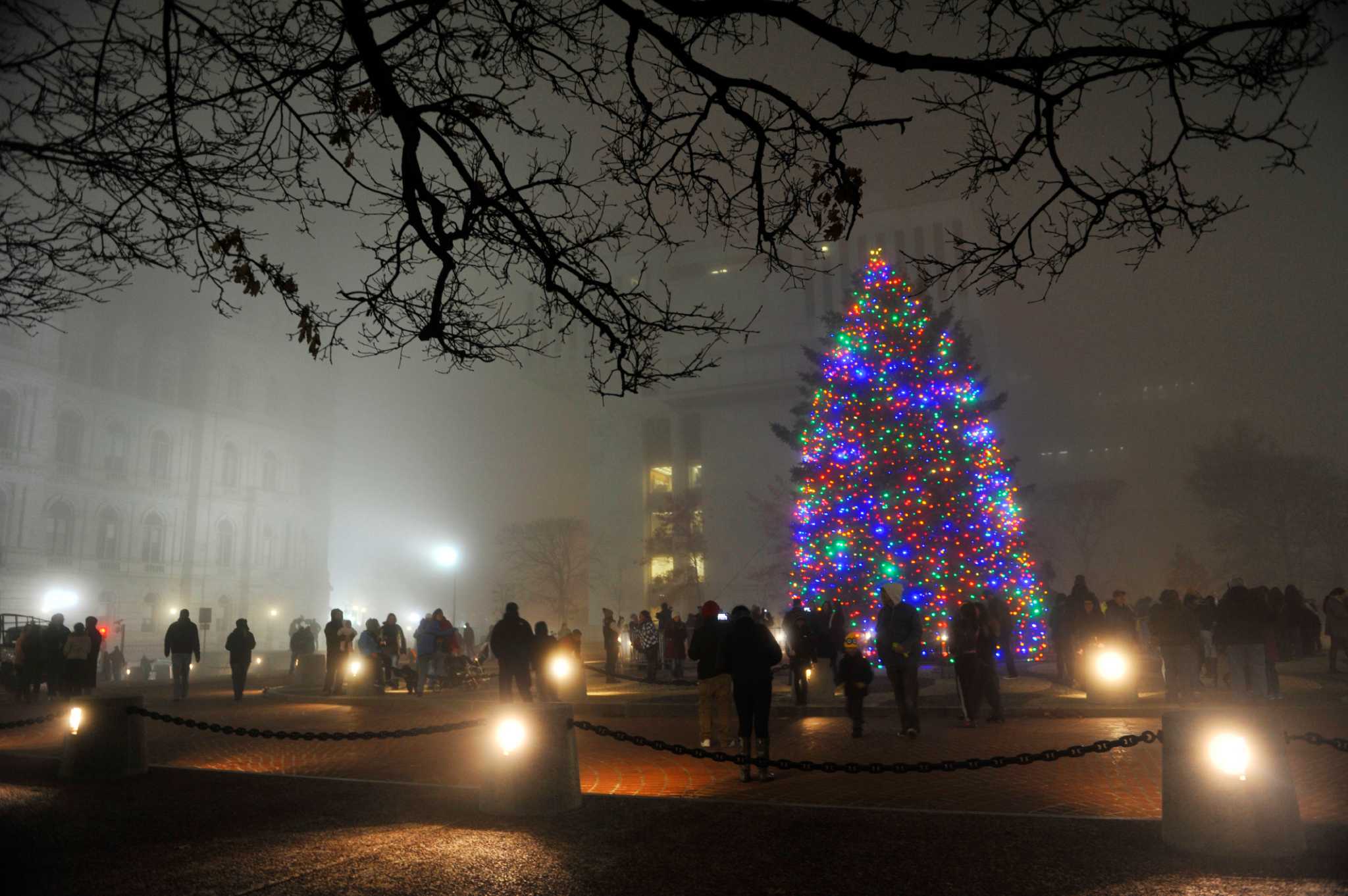 Photos Christmas tree lighting at Empire State Plaza Times Union