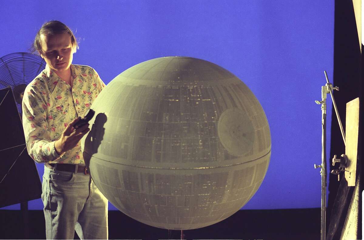 Special effects artist Dennis Muren works on the Death Star from "Star Wars" early in his career at Industrial Light & Magic. As of 2015, Muren has worked at the company for 40 years.