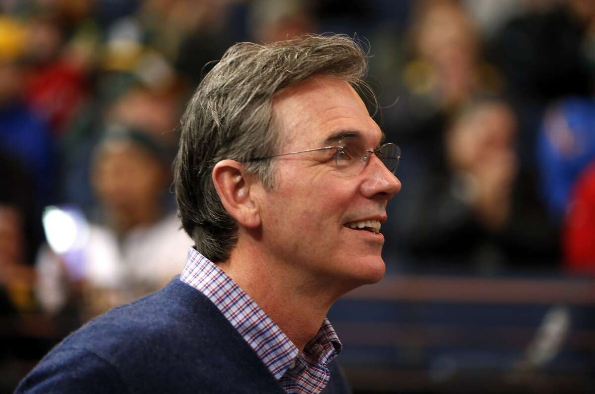 Oakland Athletics' General Manager Billy Beane during Fan Fest at Oracle Arena in Oakland, Calif. on Sunday, February 8, 2015.