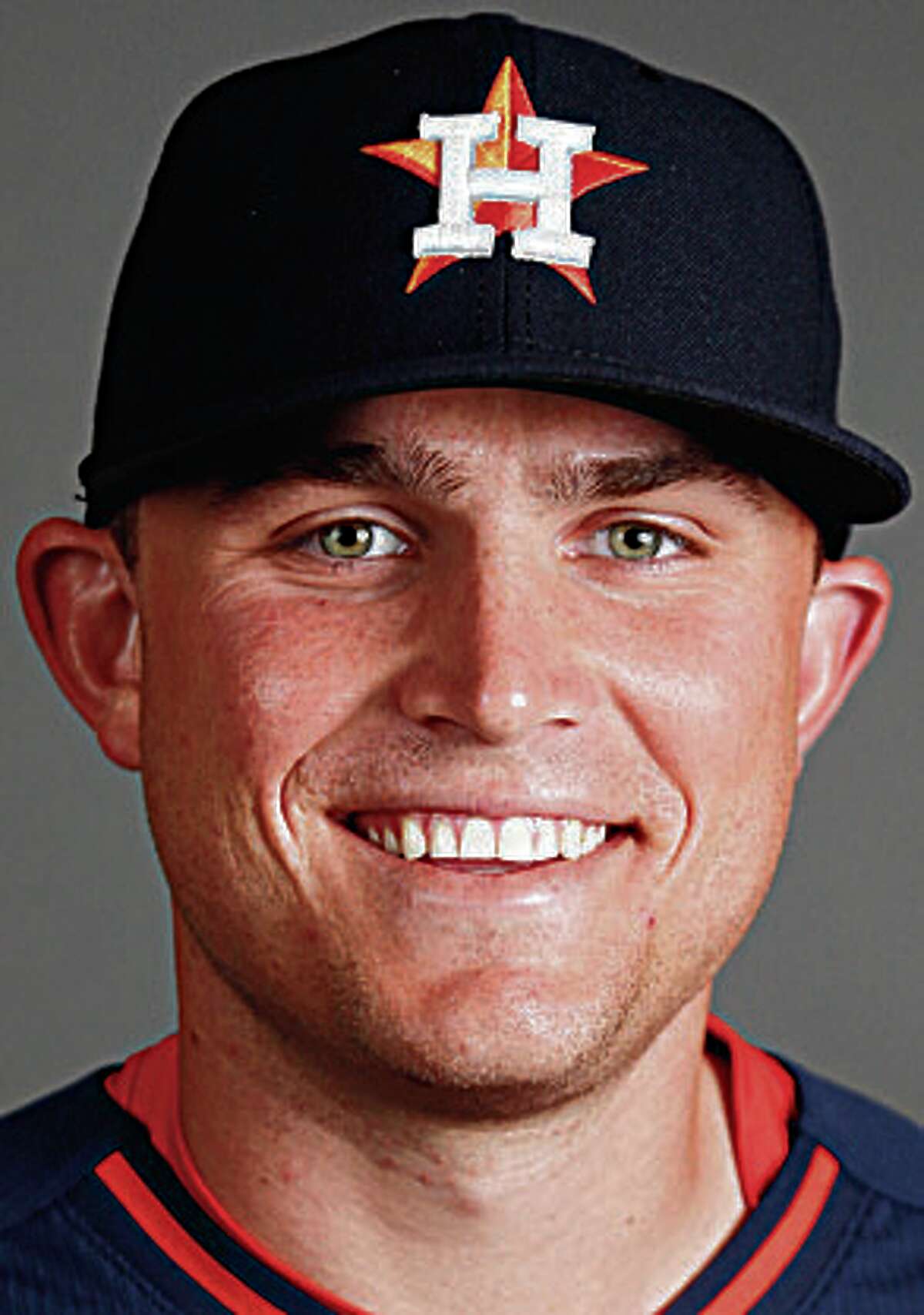 Houston Astros catcher Max Stassi photographed during Houston Astros spring training at the Osceola County facility, Thursday, Feb. 26, 2015, in Kissimmee. ( Karen Warren / Houston Chronicle )
