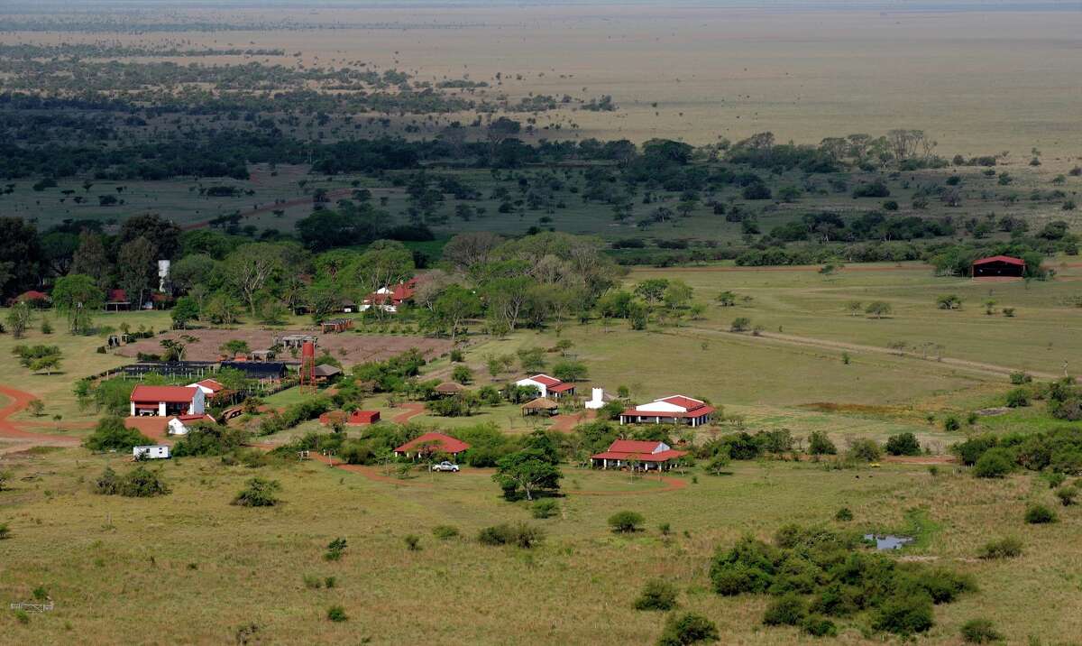 Aerial view of the estate "Rincon del Socorro" of US billionaire Douglas Tompkins, in Ibera, near Carlos Pellegrini in Corrientes Province, Argentina, on November 5, 2009.
