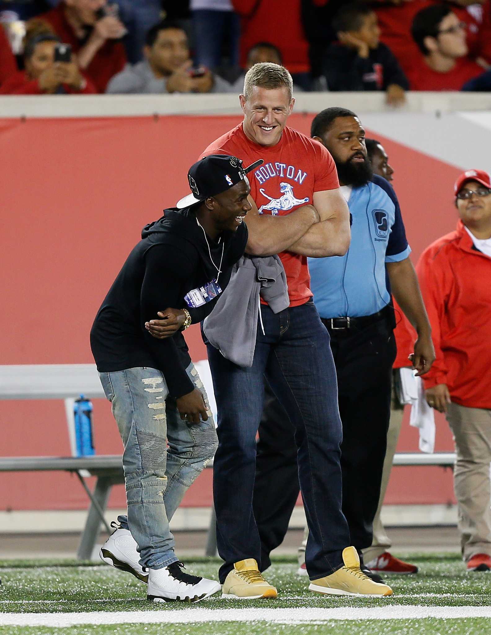 J.J. Watt back to Houston? Social media creates buzz after Houston Texans  respond to former Texans star wearing 'H-Town' hoodie