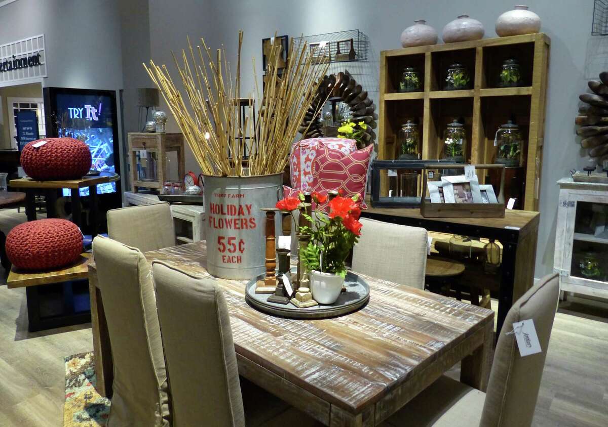 Zip lining above the furniture Jordan’s, owned by Warren Buffett