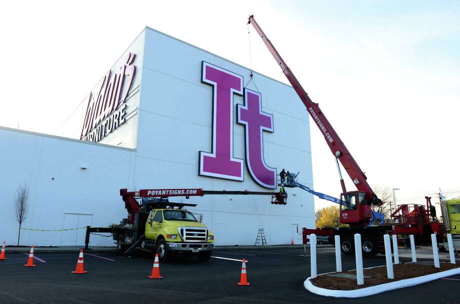 Zip lining above the furniture Jordan’s, owned by Warren Buffett