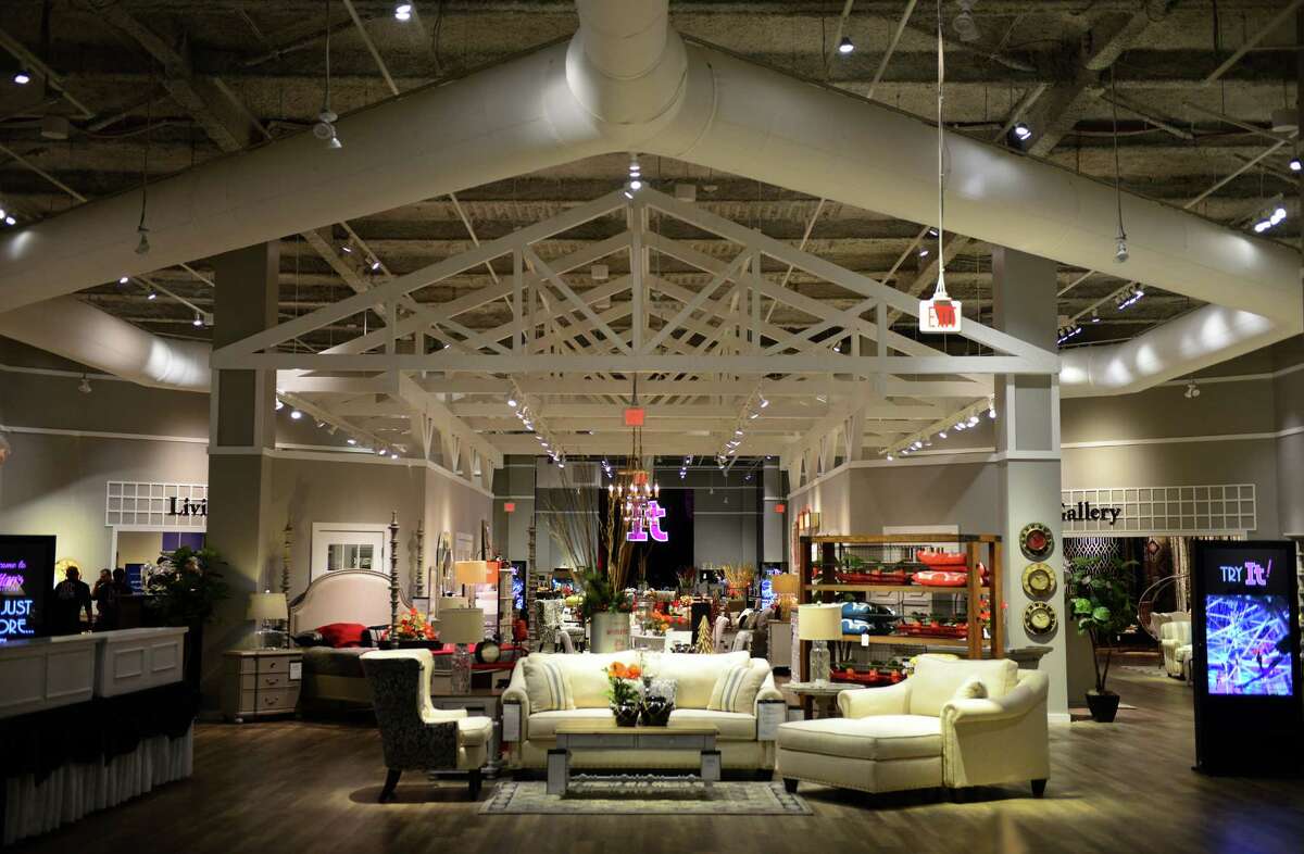 Zip lining above the furniture Jordan’s, owned by Warren Buffett