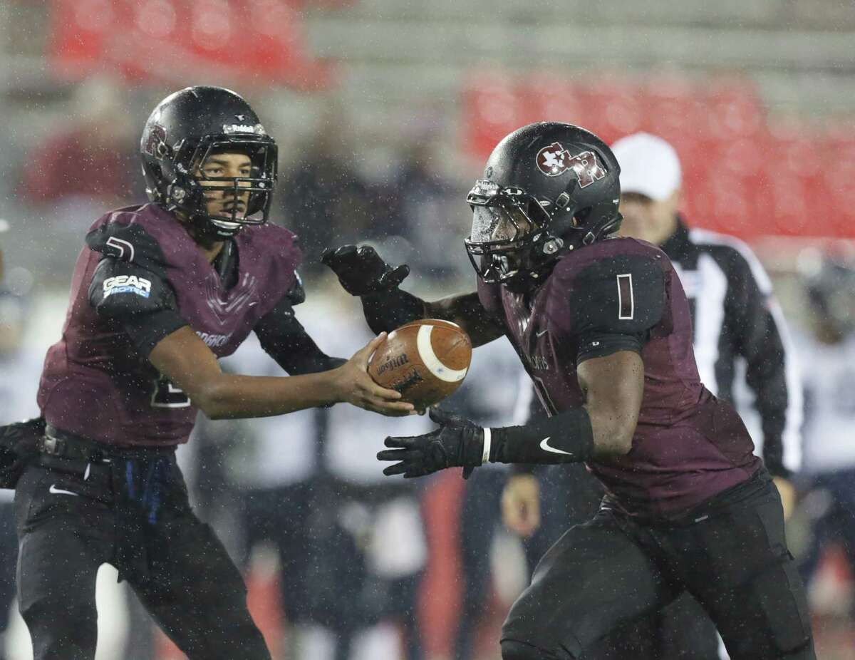 Quarterback Antonio Jackson, left, and running back Darius Anderson have helped George Ranch reach the state semifinals in the school's fourth varsity season.
