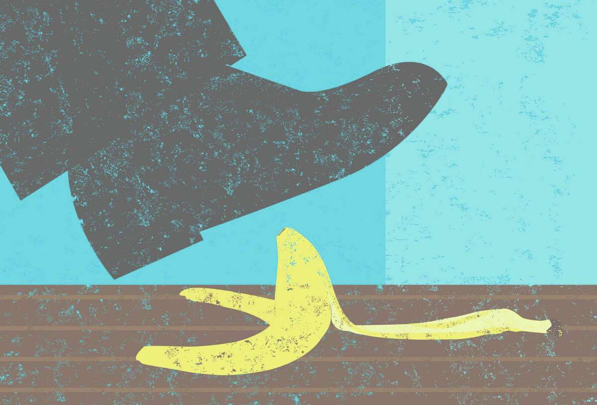 Help Avoiding Mistakes A miniature, super businesswoman saves someone from slipping on a banana peel. The shoe, woman, and banana peel are on a separately labeled layer from the background. Help Avoiding Mistakes A miniature, super businesswoman saves someone from slipping on a banana peel. The shoe, woman, and banana peel are on a separately labeled layer from the background.