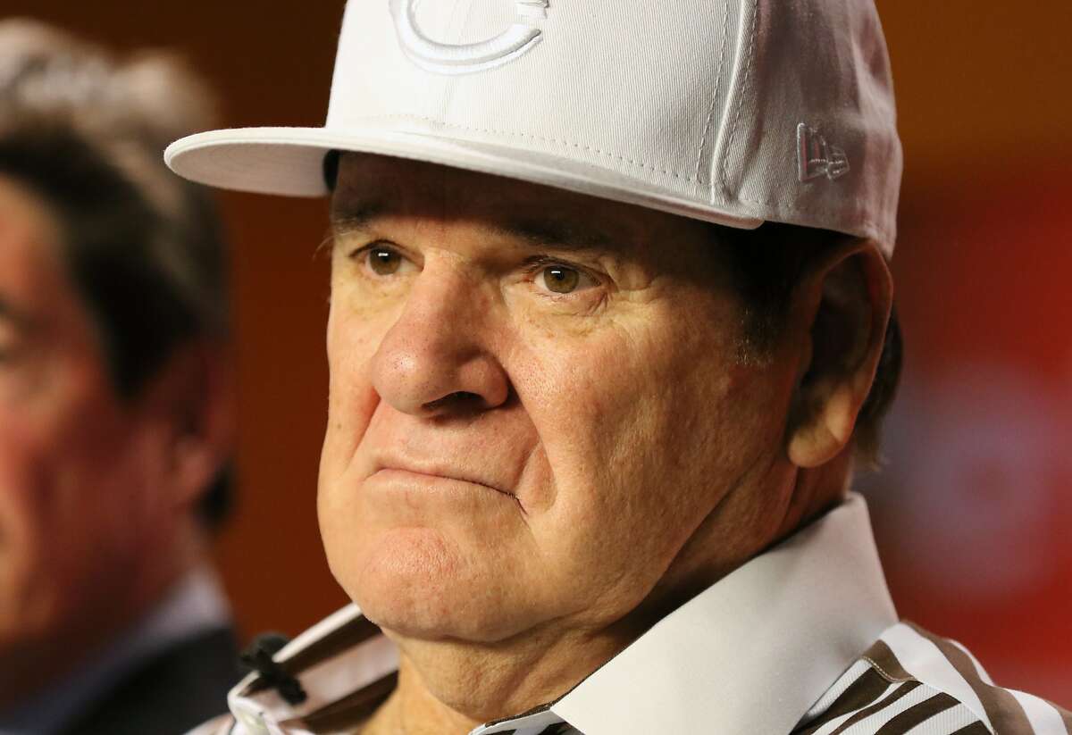 FILE - In this Sept. 21, 2015, file photo, former Cincinnati Reds player and manager Pete Rose tapes a segment for Miami Television News on the campus of Miami University, in Oxford, Ohio. Baseball Commissioner Rob Manfred has rejected Pete Rose's plea for reinstatement, citing his continued gambling and evidence that he bet on games when he was playing for the Cincinnati Reds. Manfred says in a letter sent to Rose and made public on Monday, Dec. 14, 2015, that baseball's hits king hasn't been completely honest about his gambling on baseball games. (AP Photo/Gary Landers, File)