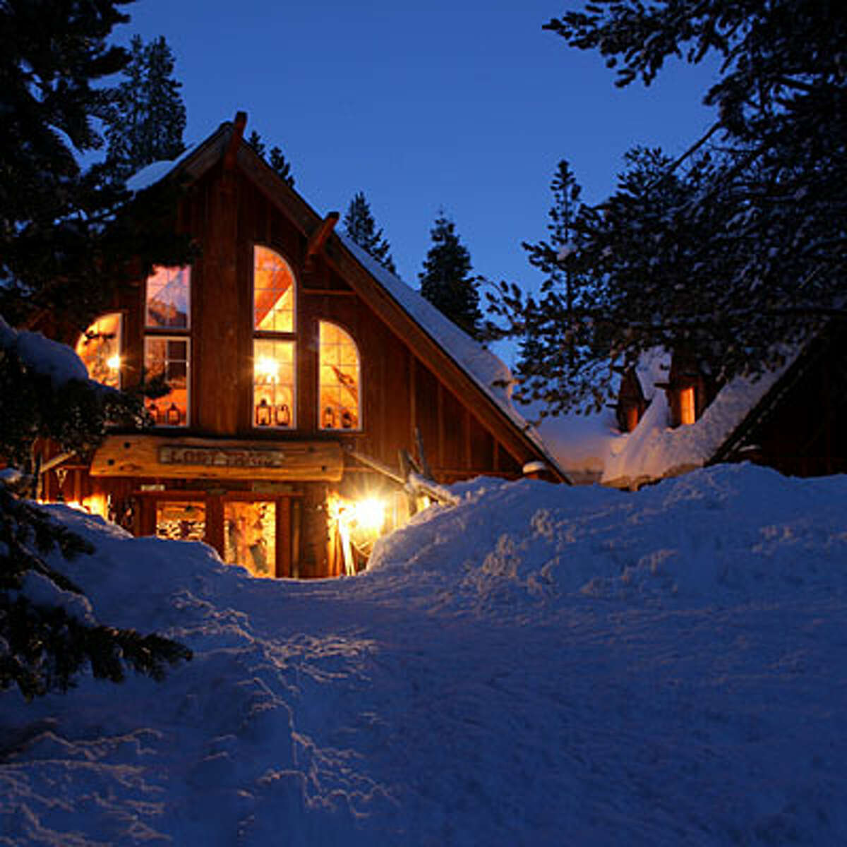 Lost Trail Lodge Truckee, CA It takes a 4-mile trek on cross-country skis, amid endless Sierra views, to reach this mellow backcountry lodge. Your reward: a stove-heated room—one of four in the lodge (there’s a bathroom-less cabin too)—and a veritable Americana museum to browse post-sledding.  From $89/person; 2-night minimum; losttraillodge.com  