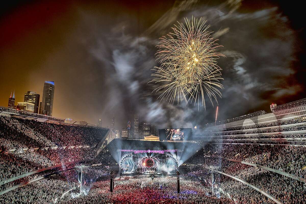 Fireworks in Chicago, from the book "Fare Thee Well, Celebrating the 50th Anniversary of The Grateful Dead."