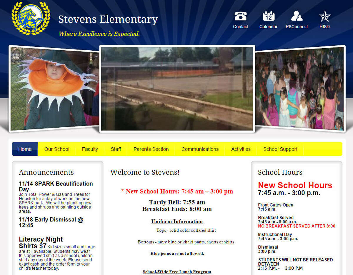 Stevens Elementary Houston ISD Less than 50 percent passing rate on science STAAR test in 2015, and campus rated improvement required in 2015.