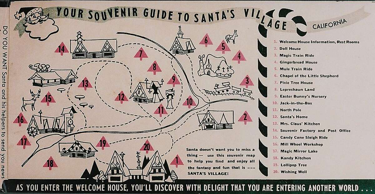 A guide map shows the attractions of Santa Claus Village.