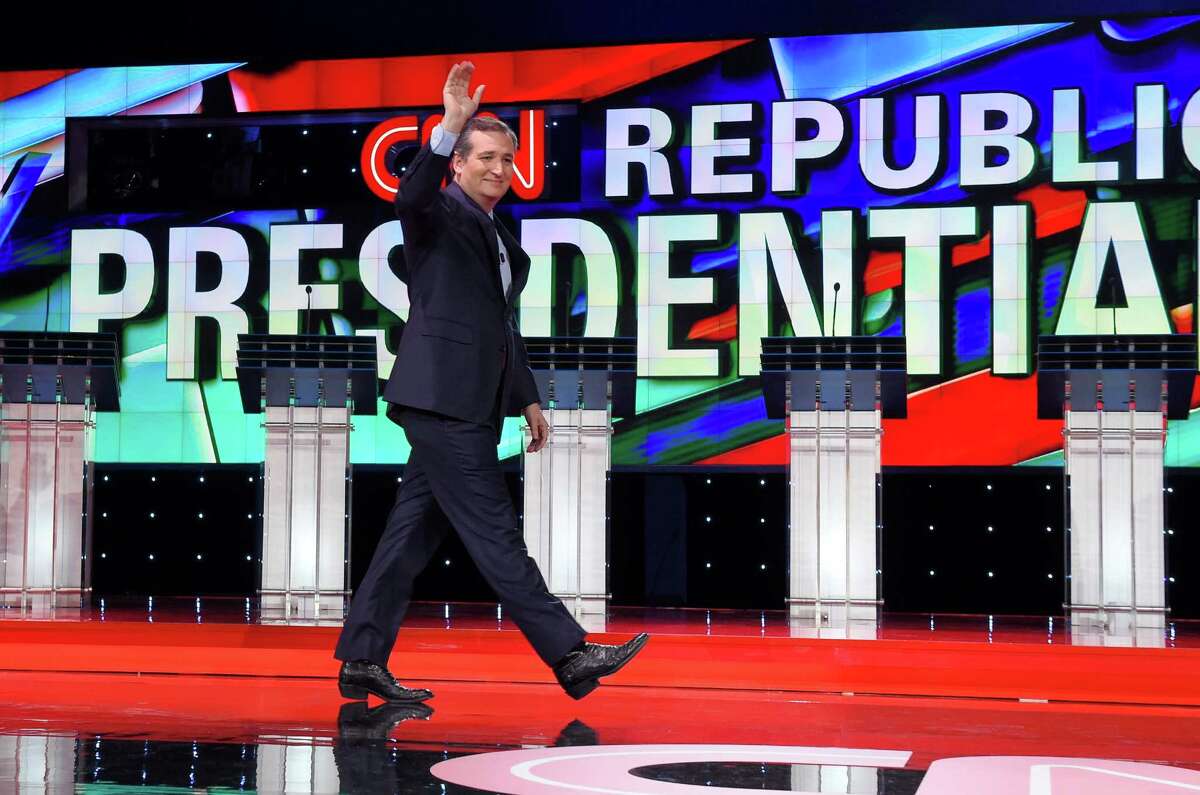 Ted Cruz takes the stage during the CNN Republican presidential debate at the Venetian Hotel & Casino on Tuesday, Dec. 15, 2015, in Las Vegas. See the best one-liners and zingers from the debate.
