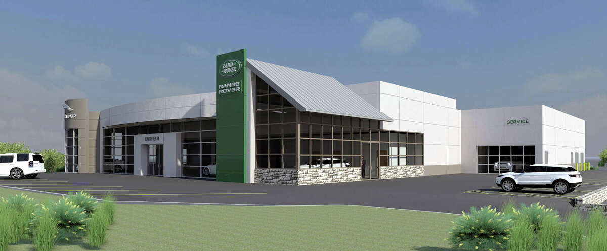 A rendering of the new Land Rover and Jaguar building at 1 Commerce Drive, Fairfield, across the street from the nearly leased land.