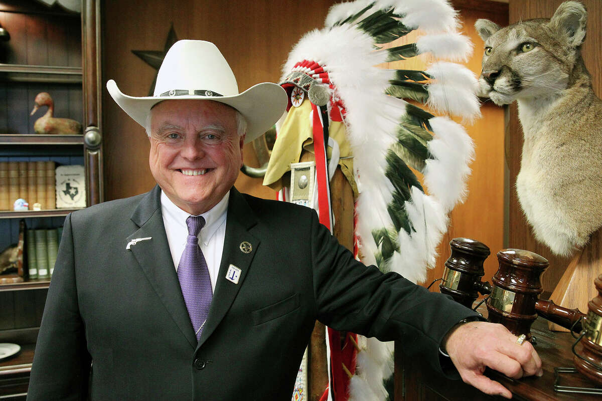 Agriculture Commissioner Sid Miller stands in his office on March 4, 2015.