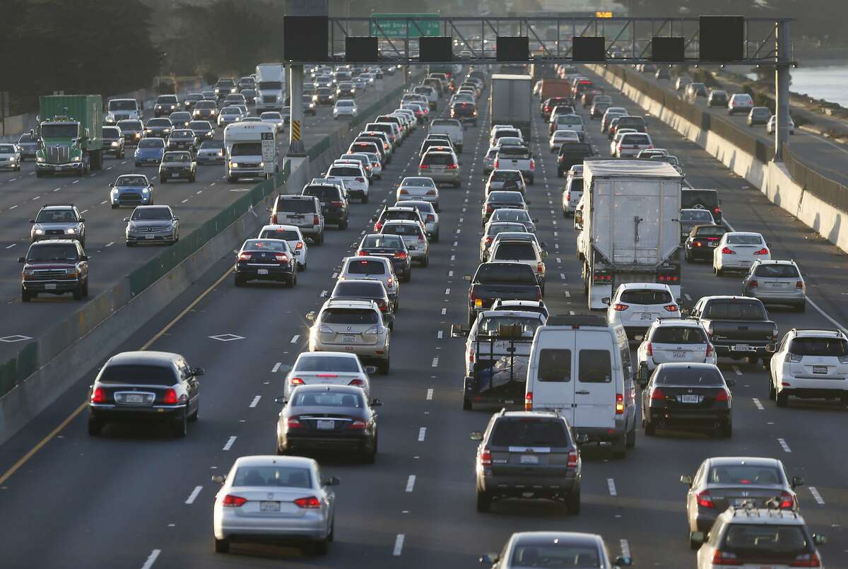 File photo of Interstate 80 near University Avenue during the morning commute in Berkeley on Dec. 17, 2015. Yolo Causeway, on Interstate 80 that crosses the Yolo Bypass, has been renamed the Blecher Freeman Memorial Causeway in the officers’ honor.