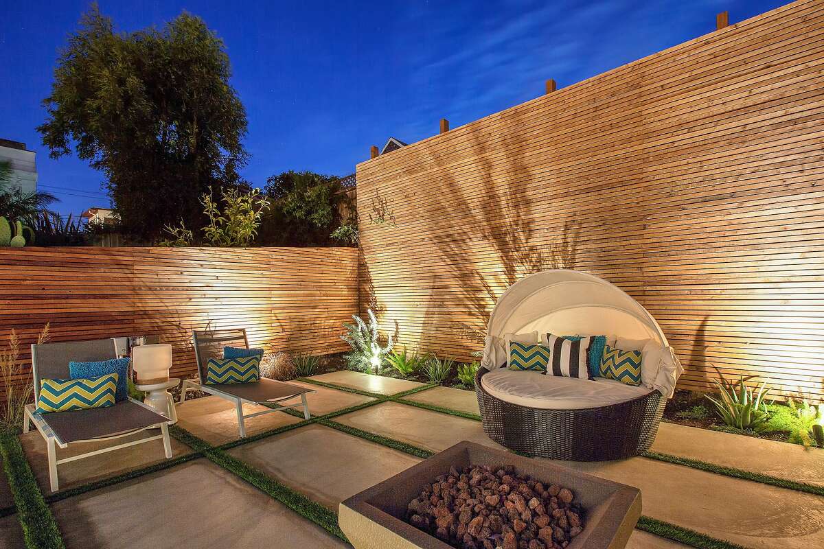 The patio garden offers abundant options for outdoor entertaining.