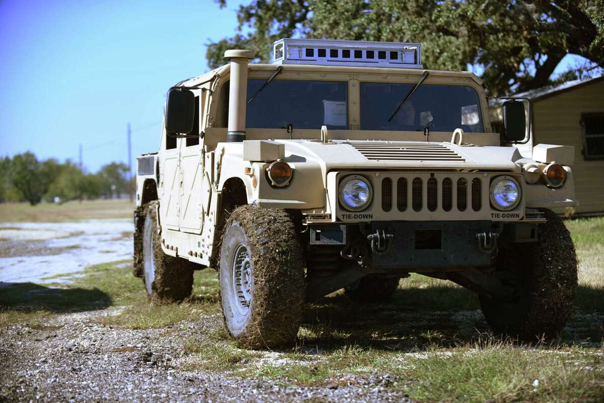 Driver-less Humvee: It's able to navigate from point A to point B using cameras, sensing technology and software.