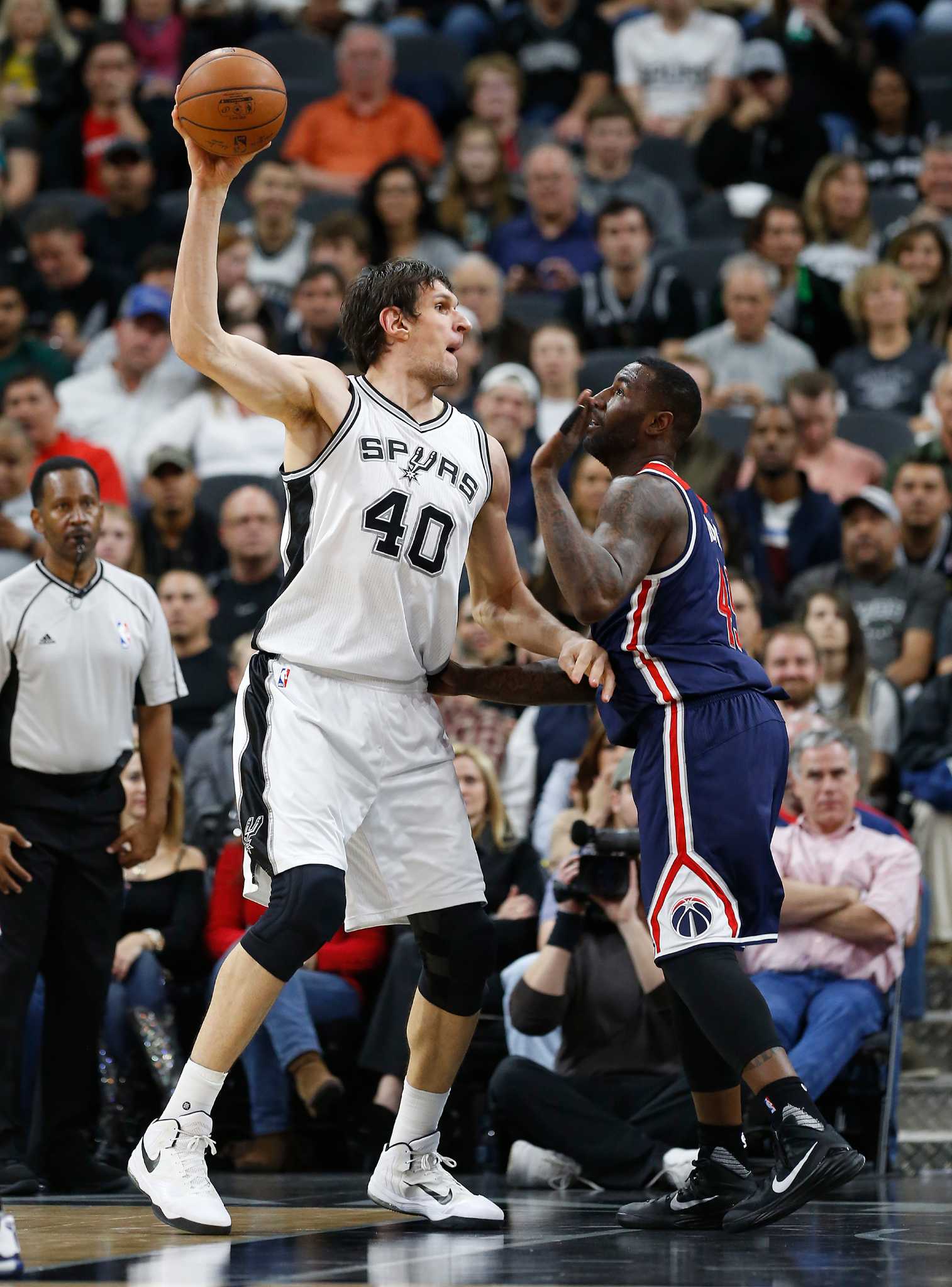 Boban Marjanovic. He ain't pretty but Huge Hands and a Huge Body.