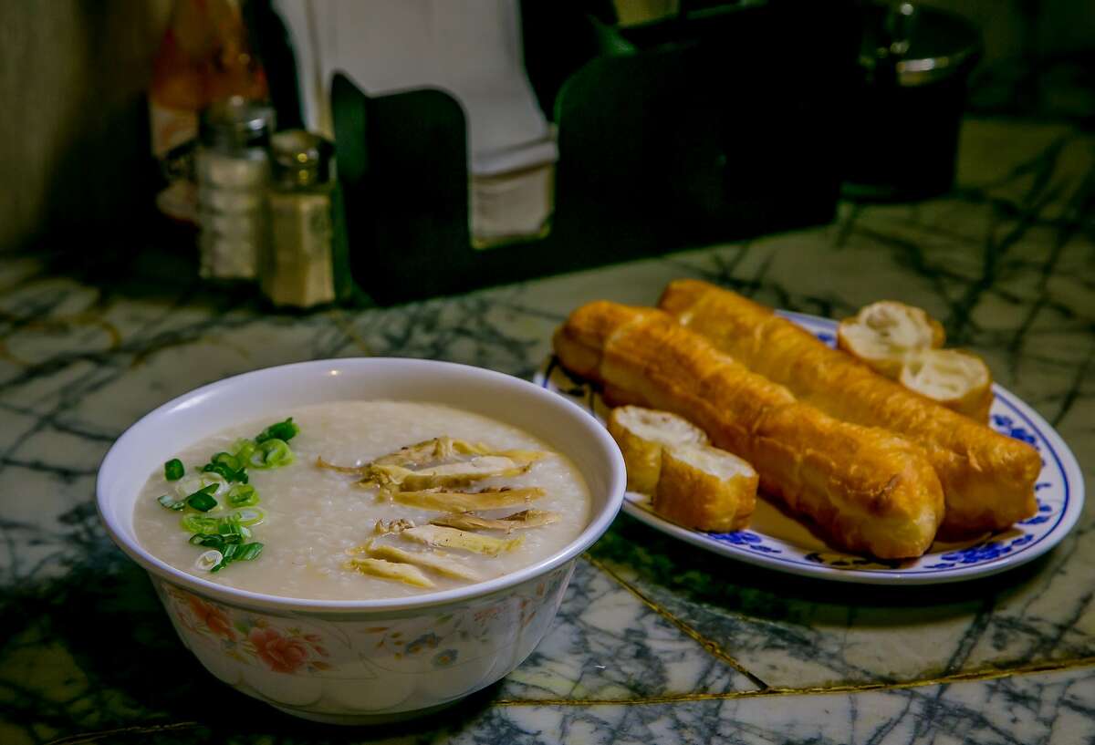 The Chicken Jook with Chinese Doughnuts at Sam Wo's in San Francisco, Calif. is seen on Friday, December 18th, 2015.