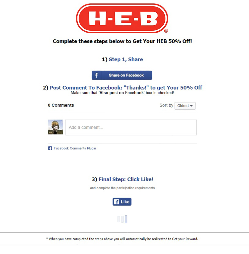 Fake HEB coupon spreading across Facebook